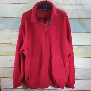 Nautica Men's 3/4 Zip Up Red Fleece
